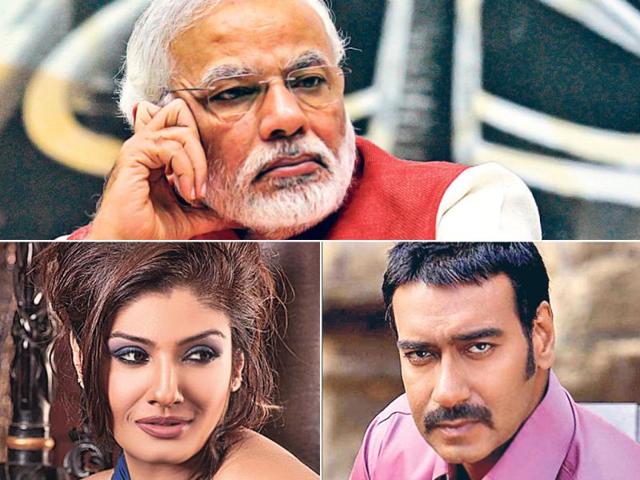 Narendra Modi: The Gujarat chief minister follows several people from the film industry, including Raveena Tandon, Ajay Devgn, Preity Zinta, Akshay Kumar. “It’s an &shy;honour. I’m a huge fan of his. He’s one of those few who can deliver his promises and believe in progress,” says Tandon.
