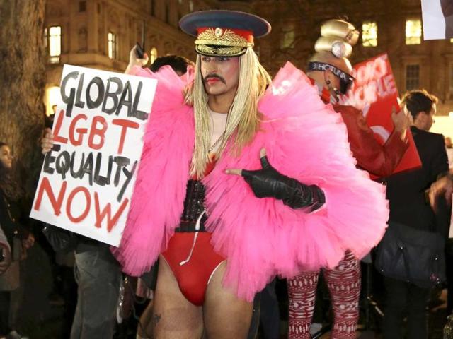A-gay-rights-protester-rallies-against-Russia-s-anti-gay-stance-outside-Downing-Street-central-London-Reuters-photo A-gay-rights-protester-rallies-against-Russia-s-anti-gay-stance-outside-Downing-Street-central-London-Reuters-photo