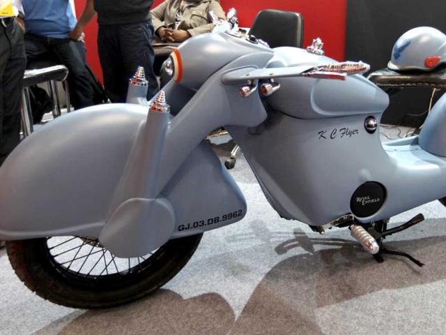 Concept bike made by Sanjay Waikar on display at Auto Expo 2014 in Greater Noida. (Raj K Raj/Hindustan Times)
