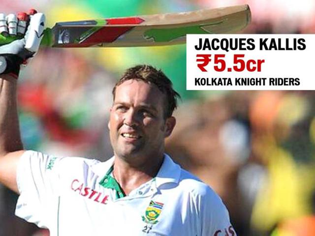 Jacques Kallis, picked up by Kolkata Knight riders for Rs 5.5 cr. (Agency Photo)