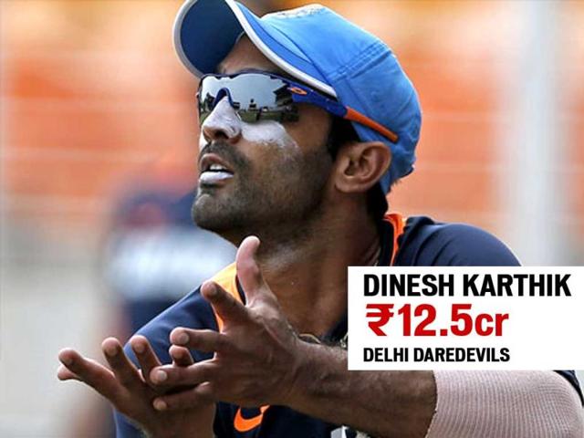 Dinesh Karthik, picked up by Delhi Daredevils for Rs 12 cr. (Agency Photo)