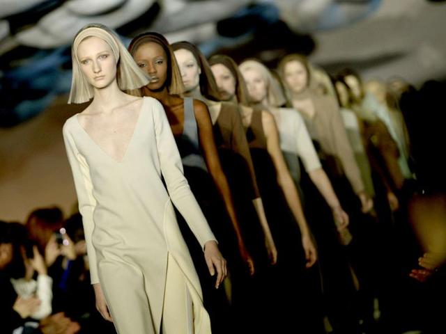 Models display the fashions of Marc Jacobs during the Mercedes-Benz Fashion Week Fall/Winter 2014 shows in New York. (AFP) Models display the fashions of Marc Jacobs during the Mercedes-Benz Fashion Week Fall/Winter 2014 shows in New York. (AFP)