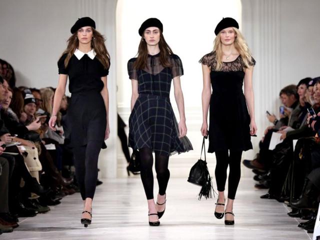 The Ralph Lauren Fall 2014 collection is modeled during Fashion Week in New York. (AP) The Ralph Lauren Fall 2014 collection is modeled during Fashion Week in New York. (AP)