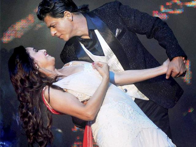 Bollywood actors Shah Rukh Khan and Madhuri Dixit Nene created romantic magic at an event in Kuala Lumpur. Take a look. (PTI Photo)