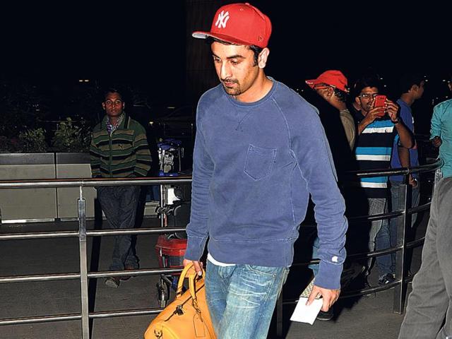 Ranbir Kapoor spotted at the Mumbai airport.
