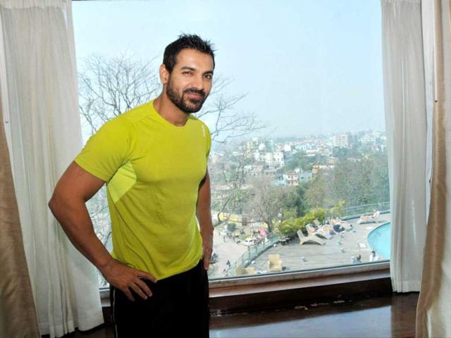 Delhi Waveriders co-owner John Abraham in Ranchi on Monday. (PTI Photo)