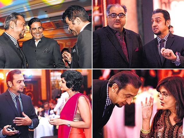 Social network: Not one to be outdone, Gulshan Grover was seen socializing. He was seen laughing with Akshay Kumar and Anil Kapoor; putting a point forward with Boney Kapoor; chatting away with Mandira Bedi; sharing a smile with Rohit Shetty and Sonali Bendre and even having a chat with Zeenat Aman.