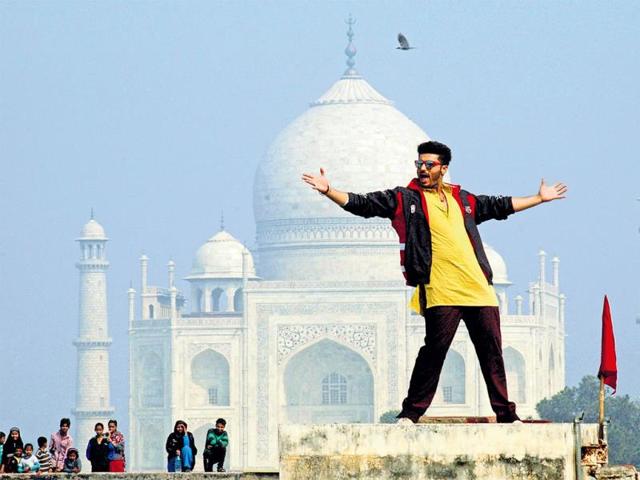 Arjun Kapoor shoots for Tevar at Taj Mahal. Arjun Kapoor shoots for Tevar at Taj Mahal.