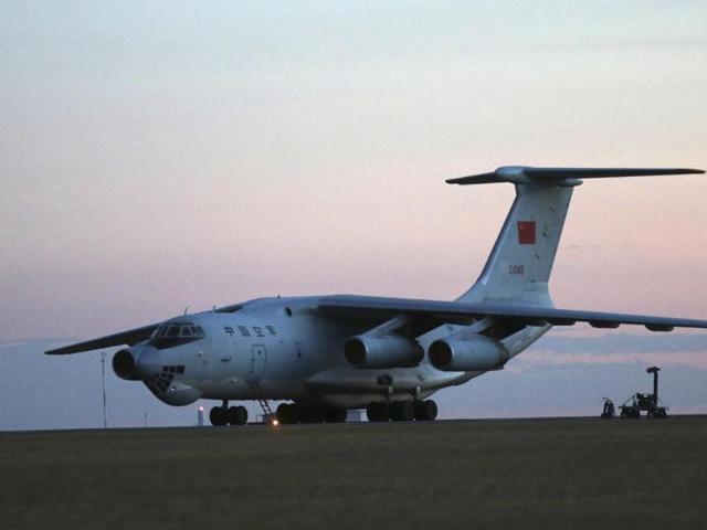 Two Chinese Ilyushin IL-76s aircraft sit on the tarmac at RAAF Pearce base ready to join the search missing Malaysia Airlines flight MH370 in Perth, Australia. (AP Photo)
