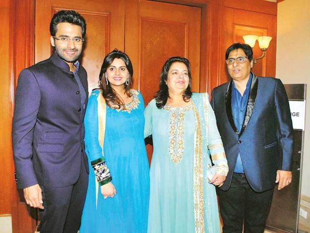The Bhagnanis — Jackky, Honey, Pooja and Vashu (HT Photo/Prodip Guha)