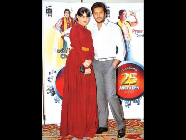 Genelia and Riteish Deshmukh (HT Photo/Prodip Guha)