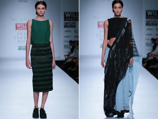 Work of designer Rimzim Dadu at his show 'My village'. Work of designer Rimzim Dadu at his show 'My village'.