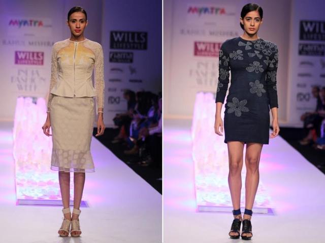 Fashion can sometimes go beyond just designs. Rahul Mishra displaying his collection, The Lotus Effect. (HT Photo/ Rajesh Kashyap) Fashion can sometimes go beyond just designs. Rahul Mishra displaying his collection, The Lotus Effect. (HT Photo/ Rajesh Kashyap)