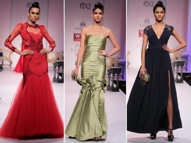Models at the Charu Parashar show at WIFW. (HT Photo/ Rajesh Kashyap) Models at the Charu Parashar show at WIFW. (HT Photo/ Rajesh Kashyap)
