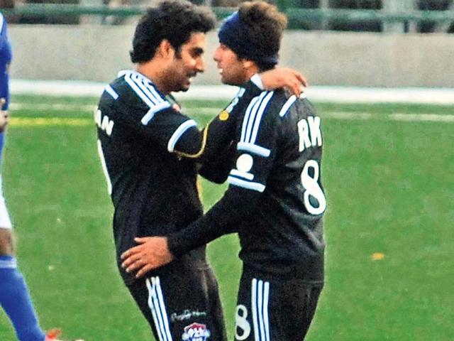 Abhishek Bachchan and Ranbir Kapoor who played as a team at a football match held in Mumbai. Dino Morea, Aditya Roy Kapur, Shoojit Sircar and Shabbir Ahluwalia, among others, were also part of the team. Abhishek Bachchan and Ranbir Kapoor who played as a team at a football match held in Mumbai. Dino Morea, Aditya Roy Kapur, Shoojit Sircar and Shabbir Ahluwalia, among others, were also part of the team.