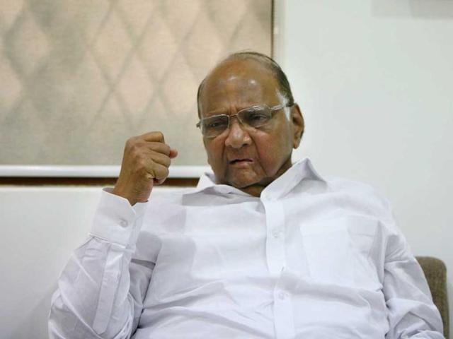 Nationalist-Congress-Party-NCP-chief-Sharad-Pawar-gestures-while-he-speaks-during-an-interview-at-his-residence-in-Breach-Candy-Mumbai-HT-Photo-Kalpak-Pathak Nationalist-Congress-Party-NCP-chief-Sharad-Pawar-gestures-while-he-speaks-during-an-interview-at-his-residence-in-Breach-Candy-Mumbai-HT-Photo-Kalpak-Pathak