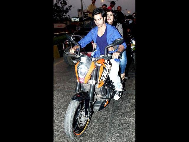 Varun seems to have swept Ekta right off her feet. "I have not met a cuter guy than Varun. He can sell ice-cream to an Eskimo. Forget riding the bike, if he tells me to go to the moon with him, I will. He is so cute," she said.