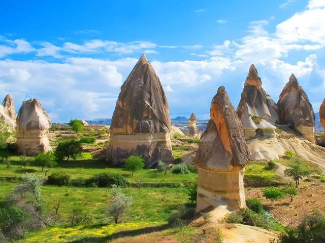 Cappadocia, Turkey: Known for its stunning, lunar-like landscape with ancient rock formations and caves, Cappadocia is dotted with fairy chimneys and labyrinthine subterranean cities. The best way to take in the region is with hot air balloon ride tours at sunrise. (AFP)