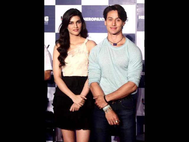 Tiger Shroff and Kirti Sanon at the trailer launch of Heropanti.