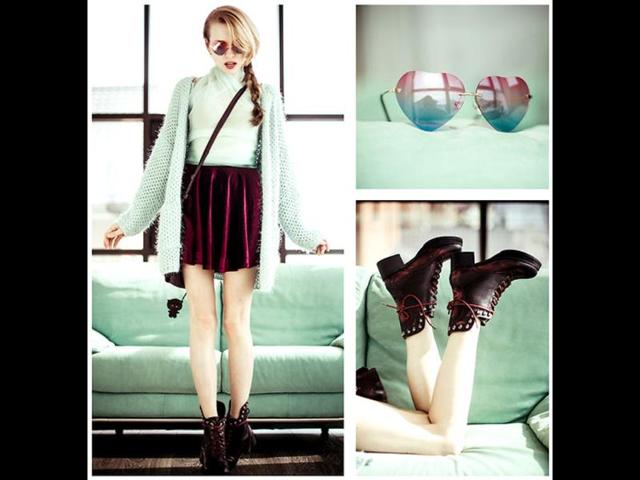 Mint + cherry: By Tini T., girl from Tatarstan, Russian Federation. 