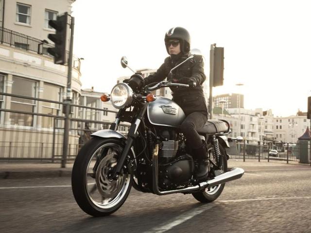 Triumph Bonneville: Triumph says that its female customers are most often drawn to its classics range and the Bonneville, a great bike to look at and a surprisingly comfortable one to ride. (AFP)