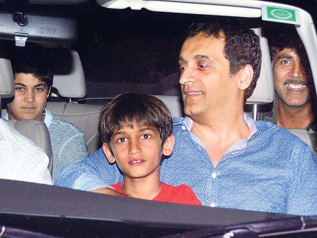 Akshay Kumar's son Aarav, attended the screening of a Hollywood film in Mumbai.