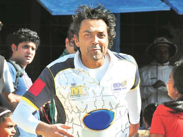 Along with Bobby Deol, Vatsal Sheth, Shabir Alhuwalia, Varun Badola, Shahwar Ali, Arman Kohli were also present. (HT PHOTO)