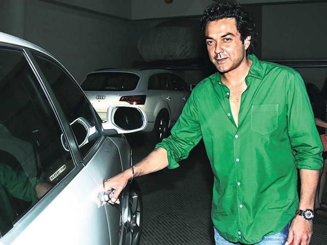 Bobby Deol at a house warming party organised by Huma Quereshi and Saqib Saleem.