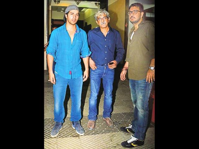 Varun Dhawan at Huma Qureshi's house warming party.