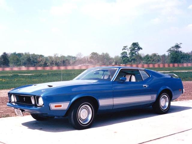 1973 Ford Mustang: However, the car soon stopped being like the Beatles and started being more like Elvis. The car got fatter and fatter and, thanks to the oil crisis plus increasing vehicle safety and emissions regulations, less capable of performing. (AFP) 1973 Ford Mustang: However, the car soon stopped being like the Beatles and started being more like Elvis. The car got fatter and fatter and, thanks to the oil crisis plus increasing vehicle safety and emissions regulations, less capable of performing. (AFP)