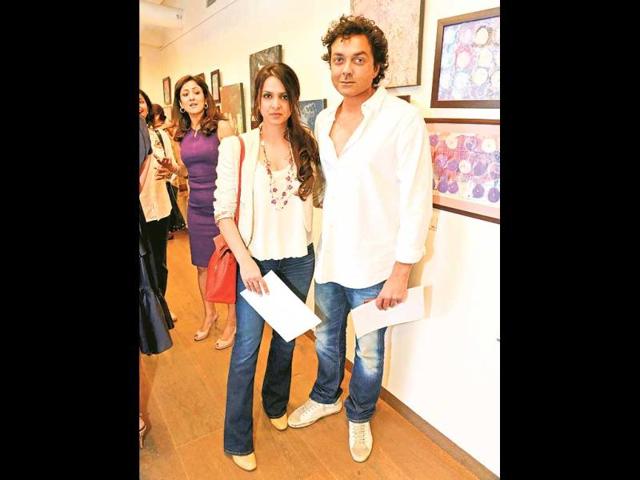 Tanya and Bobby Deol at a charity art exhibition in Kala Ghoda. (Photos: Viral Bhayani)