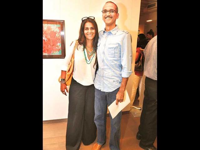 Siblings Sheena and Rohan Sippy were guests at a charity art exhibition in Kala Ghoda.