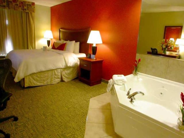Hilton Garden Inn Lafayetteville, North Carolina: the hotel exclusively uses energy-efficient appliances and lighting, and the surrounding landscaping was designed to be self-sustaining and is irrigated using rainwater collected on the roof. (AFP)