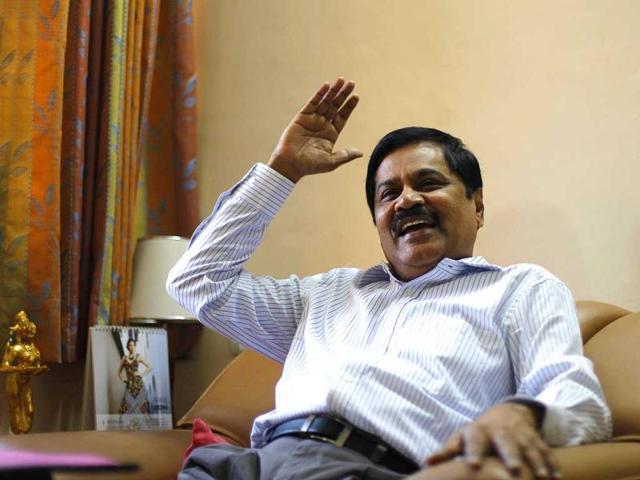 “No party has done more. We increased refugees’ allowance, made reservations in educational institutions,” says Radhakrishan, headquarters secretary, DMK, in Chennai. (HT photo/Sanjeev Verma)