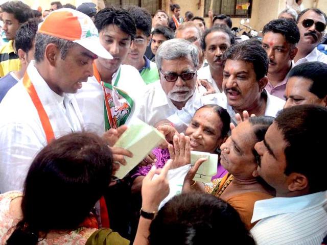 Milind Deora, Congress MP and party candidate from Mumbai South, at an election campaign in Mumbai. PTI Photo