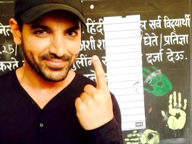 John Abraham after voting: I cast my Vote... So must every Indian who is eligible. Be responsible.