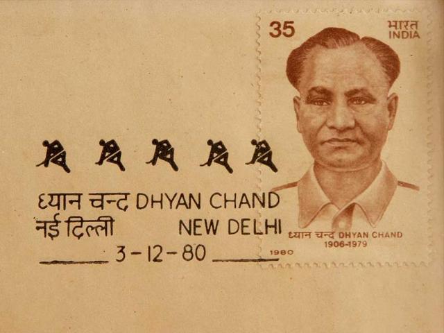 One for the album: The postage stamp issued commemorating the hockey legend. Sports lovers say he should have been the first sportsperson to become the Bharat Ratna before Sachin Tendulkar.
