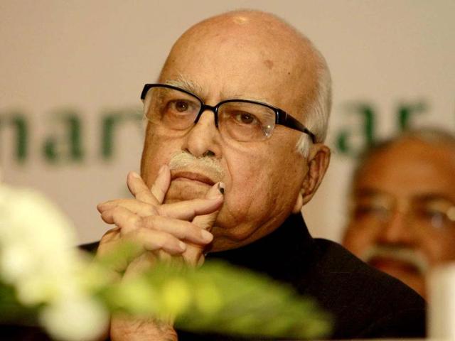 A file photo of senior BJP leader Lal Krishna Advani attending a conference in New Delhi. (HT photo/Sonu Mehta)