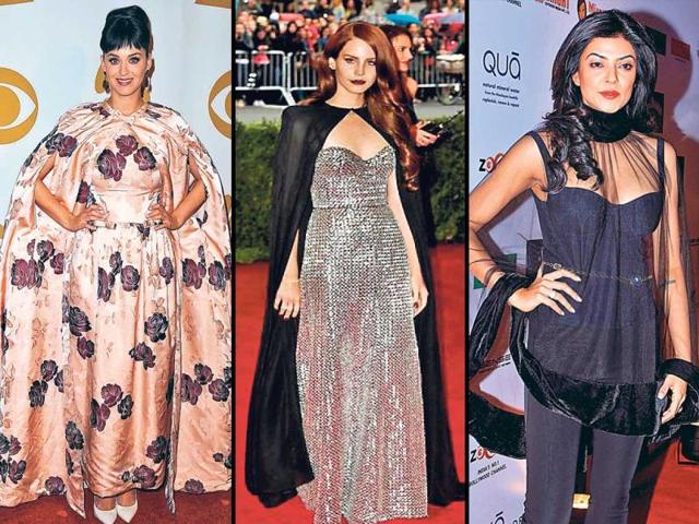 Cape-astrophe: From superheroine to superfail — it’s easy to mess up the cape look. Learn from singer Katy Perry who falters with her costume-y dress and ends up looking matronly. Singer Lana Del Rey takes superwoman chic too seriously with a frumpy black cape which looks entirely out of place, while actor Sushmita Sen makes us want to cry foul with that velvet trimmed eyesore. (HT PHOTO)
