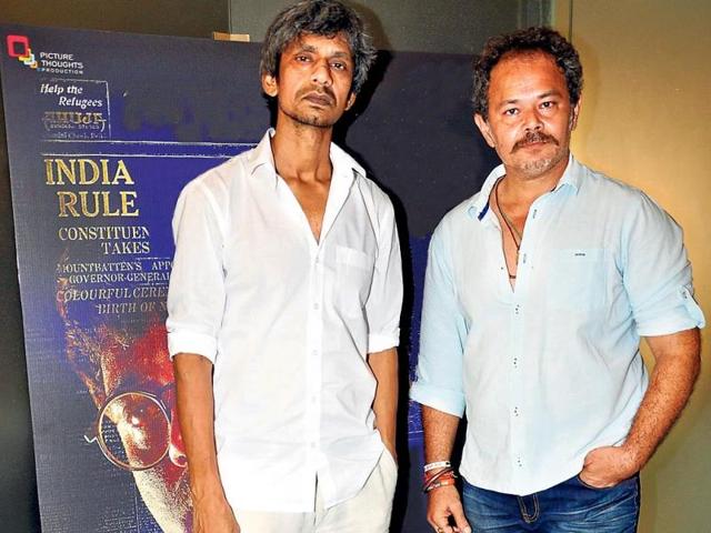 The customary smiles gave way to stern looks on the faces of Vijay Raaj and Raaj Zutshi when they posed for cameras at a press conference in Mumbai.
