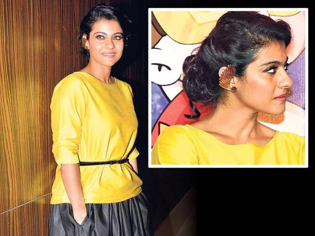 Kajol attended a movie promotion in Mumbai, sporting earrings that were earlier worn by Sonam Kapoor and Sonakshi Sinha at different events.