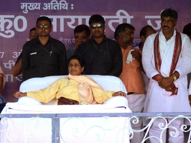 BSP-candidate-Mayawati-during-a-public-meeting-at-KP-College-ground-in-Allahabad-HT-Photo-Sheeraz-Rizvi BSP-candidate-Mayawati-during-a-public-meeting-at-KP-College-ground-in-Allahabad-HT-Photo-Sheeraz-Rizvi