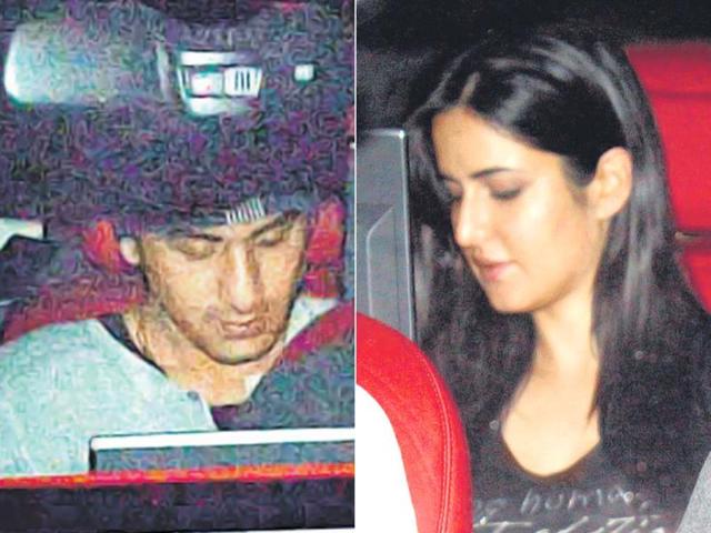Ranbir Kapoor and Katrina Kaif outing on Friday started in Santacruz and ended at Karan Johar’s residence in Bandra. Here, Ranbir and Katrina are seen leaving together. (Photo: Viral Bhayani)
