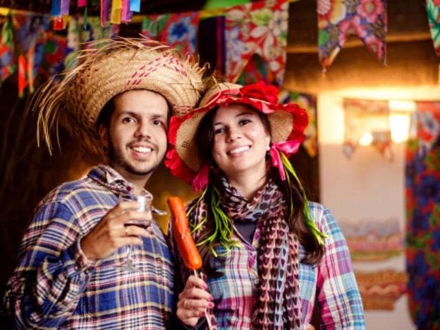 Luckily for soccer fans, the World Cup will take place at the same time as what Brazilians call Festas Juninas -literally, June Festivals - nationwide festivities celebrating the Catholic saints of John the Baptist, Anthony and Peter. The festivals also celebrate rural life in Brazil, with men decked out in plaid shirts and straw hats while women don country dresses and pigtails. In between fireworks displays and folk dancing, taste some pamonha and canjica, seasonal corn-based treats made for the festivals. (Getty images) Luckily for soccer fans, the World Cup will take place at the same time as what Brazilians call Festas Juninas -literally, June Festivals - nationwide festivities celebrating the Catholic saints of John the Baptist, Anthony and Peter. The festivals also celebrate rural life in Brazil, with men decked out in plaid shirts and straw hats while women don country dresses and pigtails. In between fireworks displays and folk dancing, taste some pamonha and canjica, seasonal corn-based treats made for the festivals. (Getty images)