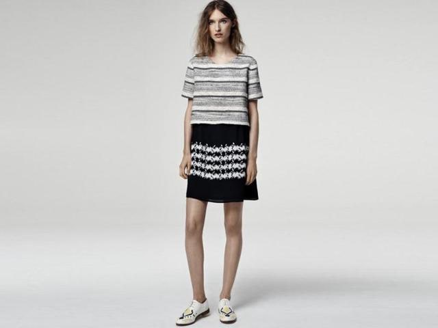 Thakoon Addition Resort 2015Thakoon Panichgul's second line mixed Indian paisley prints with Moroccan woven pieces, sticking to black, white, blues and reds. The colorful leather lace-ups were an additional treat.