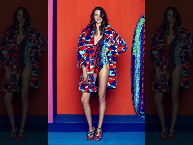 Here are more hot pics of the highlights from the brand new Resort 2015 collections. (All Photos: AFP) House of HollandHenry Holland went mad with intense colors and eyecatching prints. The London-based designer mixed leopard, python, and zebra patterns with blocks of iridescent color.