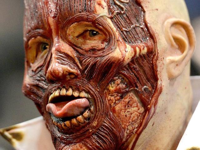 A fan made up as Darth Maul from the Star Wars film franchises attends the Supanova Pop Culture Expo in Sydney. (AFP photo)