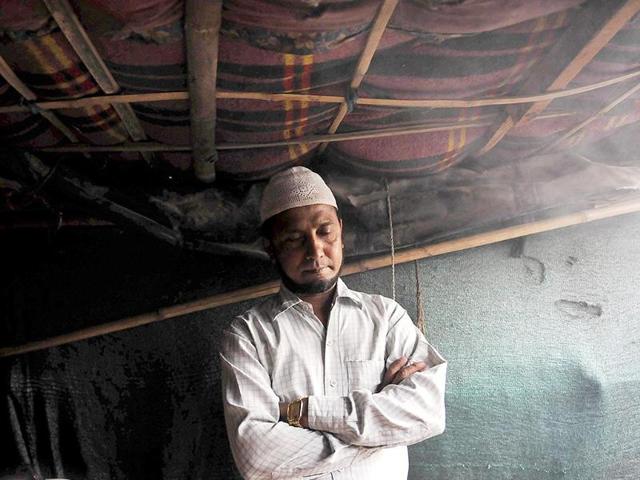 Mohd Haroon, Rohingya Muslim, fled Burma 8 years ago, a day after his cousin sister was raped. He now lives with his family in Delhi, along with others from his community. (Saumya Khandelwal/ HT Photo)