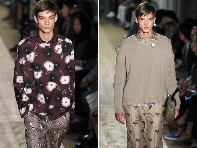 Brown was a dominant colour in the collection with varying shades. (AFP Photo)