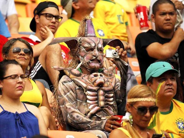 Fans attend the 2014 World Cup Group E match between Honduras and Switzerland at the Amazonia arena in Manaus. (Reuters Photo) Fans attend the 2014 World Cup Group E match between Honduras and Switzerland at the Amazonia arena in Manaus. (Reuters Photo)